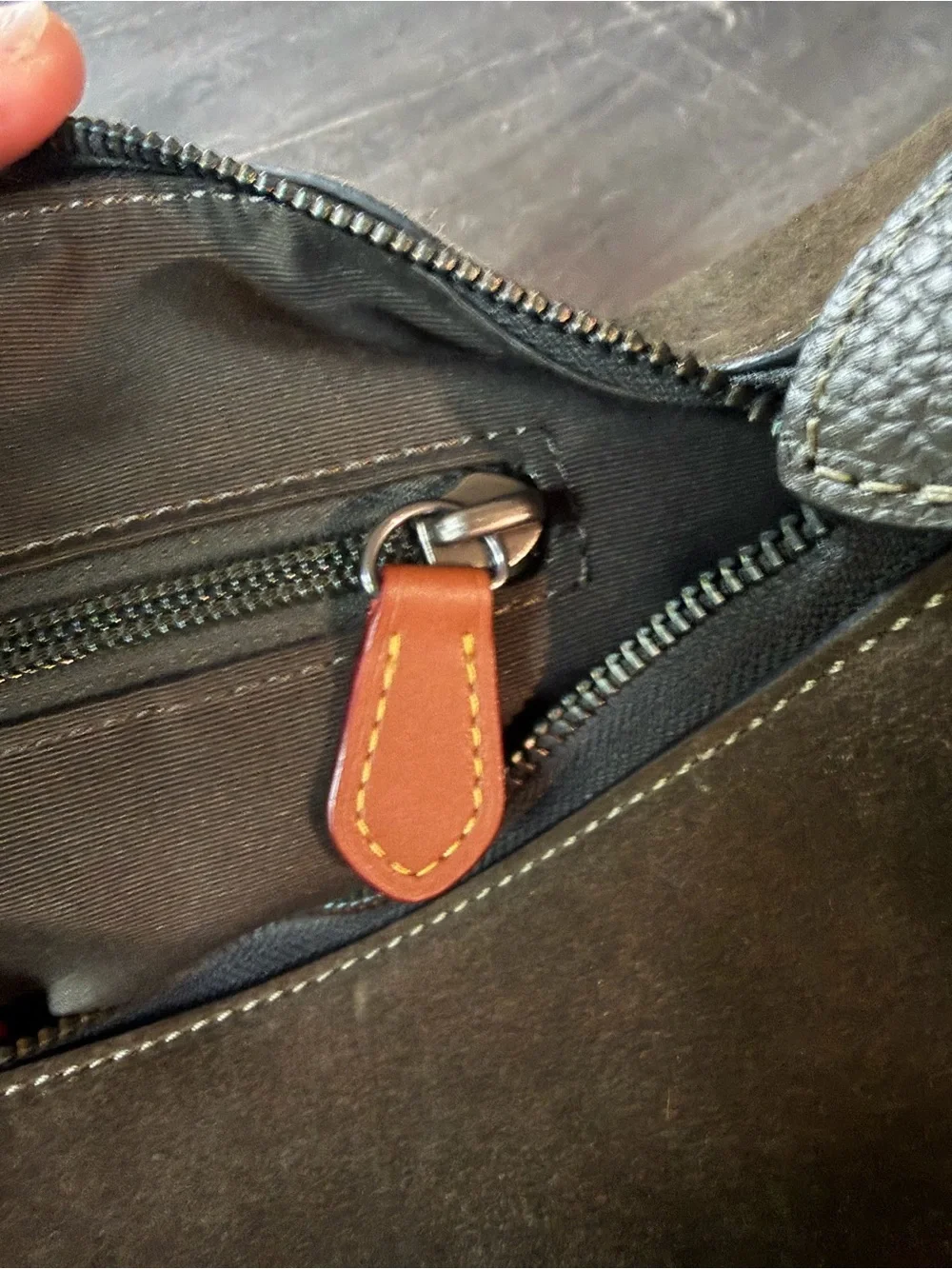 Coach Finn Olive Green Suede Messenger Crossbody